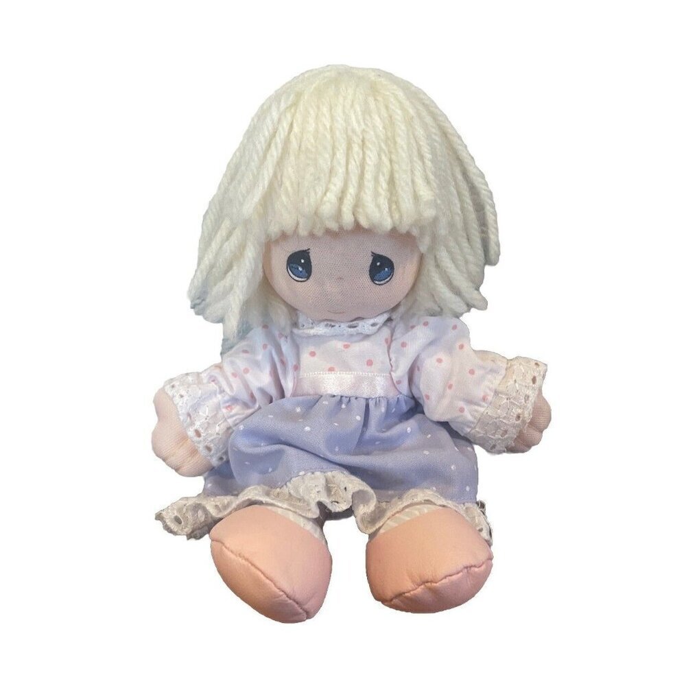 Vintage 1986 Applause Friendship Line Precious Moments Cloth Doll Purple Pink